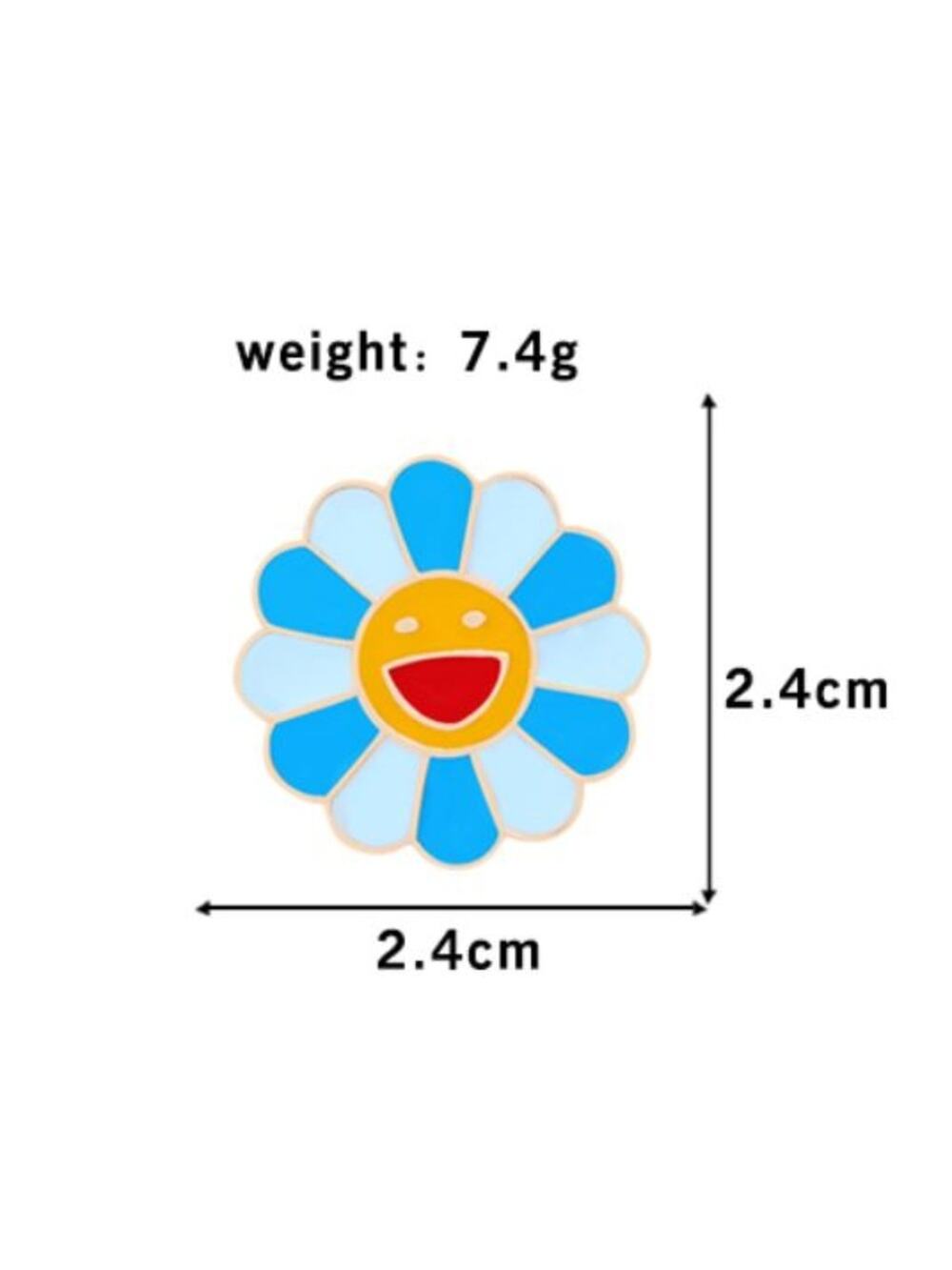 Flower Face Pin Brooch